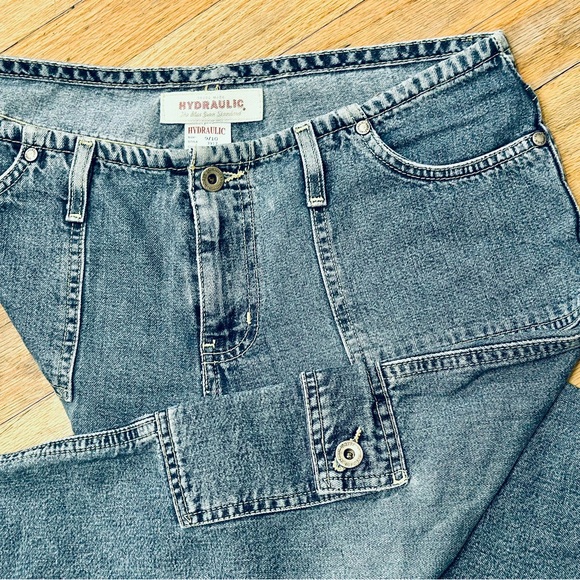 HYDRAULIC - Women's Capris Denim JEANS Sz 9/10 VINTAGE - BLUE - Picture 5 of 13